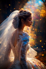 bride in dress 