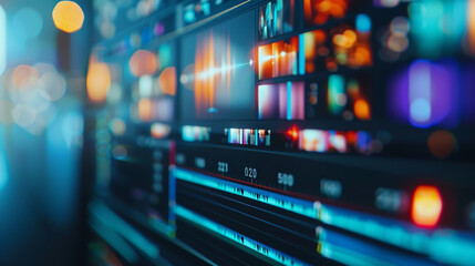 A close-up of a video editing screen, crafting compelling visual content for social media campaigns, highlighting the importance of multimedia, businesses leveraging social media,