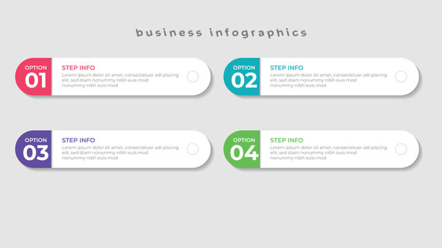 Business infographics Numbers 4 options or steps. Vector illustration design