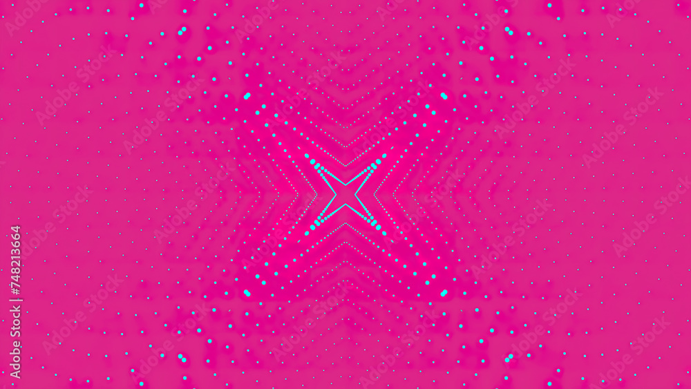 Fototapete animation of moving dots in tunnel effect pattern. animation. dots move in stream towards center in 
