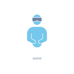 avatar concept line icon. Simple element illustration. avatar concept outline symbol design.