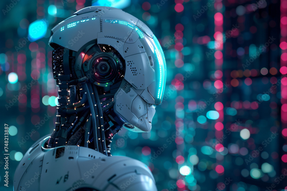 Poster a robot with a helmet that says ' ii ' on it