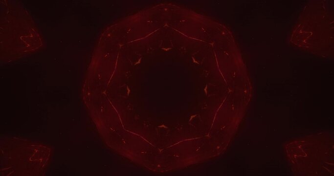 Red light complicated rosette patterns morph slowly