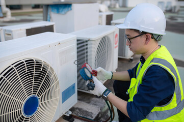 Refrigeration and Air Conditioning Engineering Detects Plant Cooling Problems,electrician...