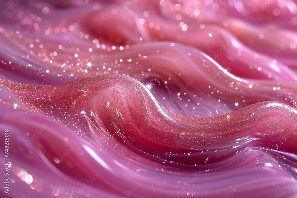 Poster an abstract pink liquid design with swirling patterns, creating a colorful and vibrant backdrop.