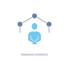 immersivee experience concept line icon. Simple element illustration. immersivee experience concept outline symbol design.