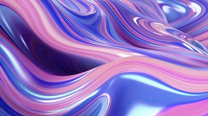 3D rendering. Pink and blue abstract liquid background.
