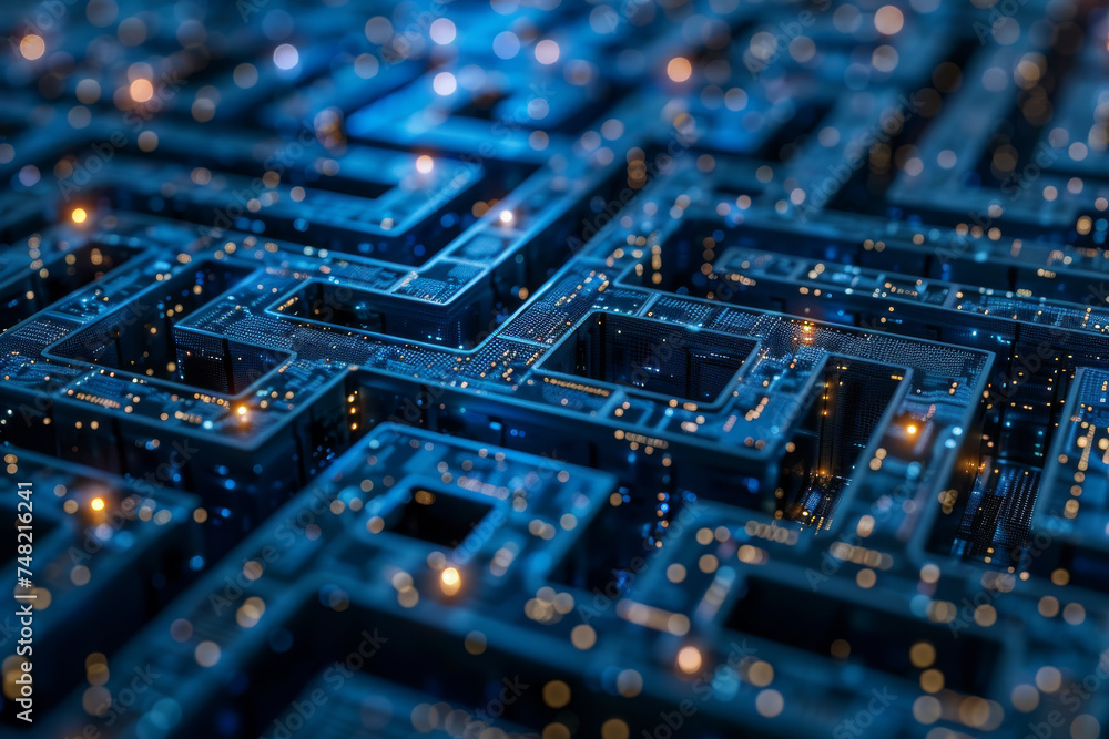 Poster a computer generated image of a circuit board