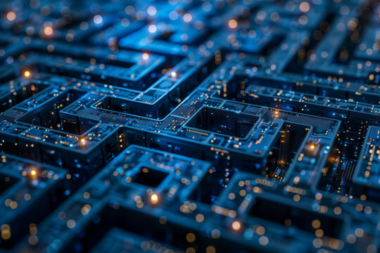A computer generated image of a circuit board