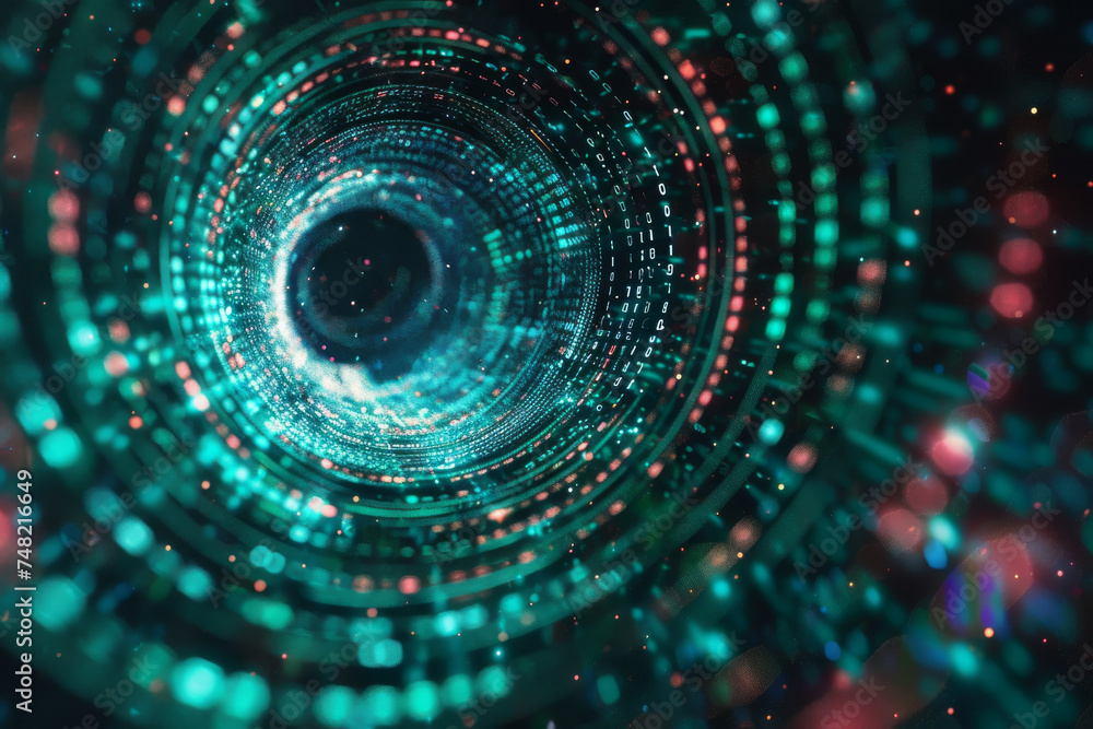 Poster A computer generated image of a binary tunnel