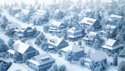 Residential Housing Blueprinting, blueprinting for residential housing projects with an image featuring architects and homebuilders designing single-family homes, AI