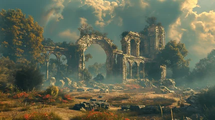 Photo sur Plexiglas Kaki ancient ruin fantasy 
