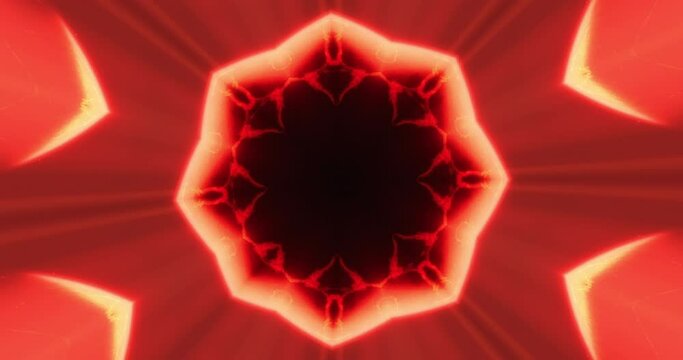 Red light rosette patterns morphing slowly