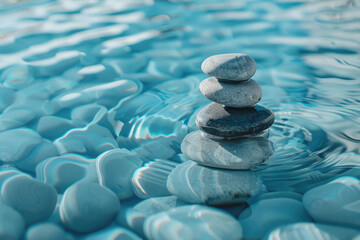 stack of stones on the water