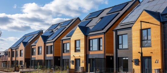 houses with solar panels attached on the roof