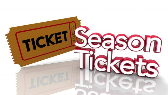 Season Tickets Buy Now Reserve Seat Game Theater Admission Stadium 3d Animation