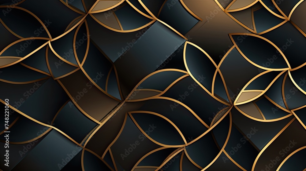 Poster abstract background pattern with dark blue and gold geometric shapes. can be used for web design, wa