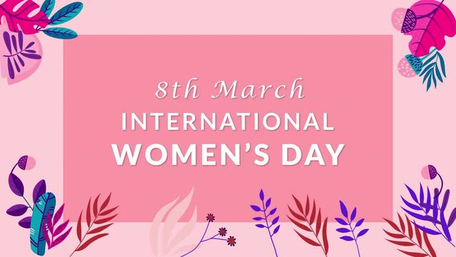 Happy women's Day Greeting motion graphic or animation