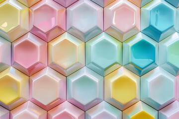 Obraz na płótnie Canvas Abstract colorful hexagon background.