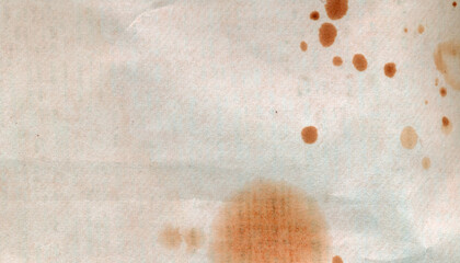 Vintage paper texture with stains. Old antique sheet paper. Announcement board. Blood drops. Retro...