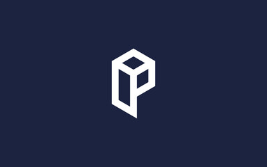 letter p with hexagon logo icon design vector design template inspiration