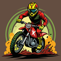 Super biker  tshirt sticker design