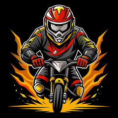 Super biker  tshirt sticker design