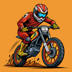 Super biker  tshirt sticker design