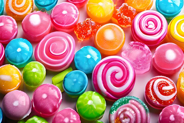 Fototapeta na wymiar colorful candy background.Generative ai