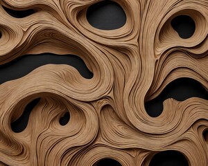Swirling Wood Sculpture