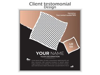 elegant Customer feedback or client review social media post template. © Md. Limon ahmed