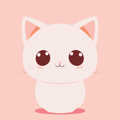 Obraz na płótnie Canvas cute cat coffee vector, vector illustration kawaii