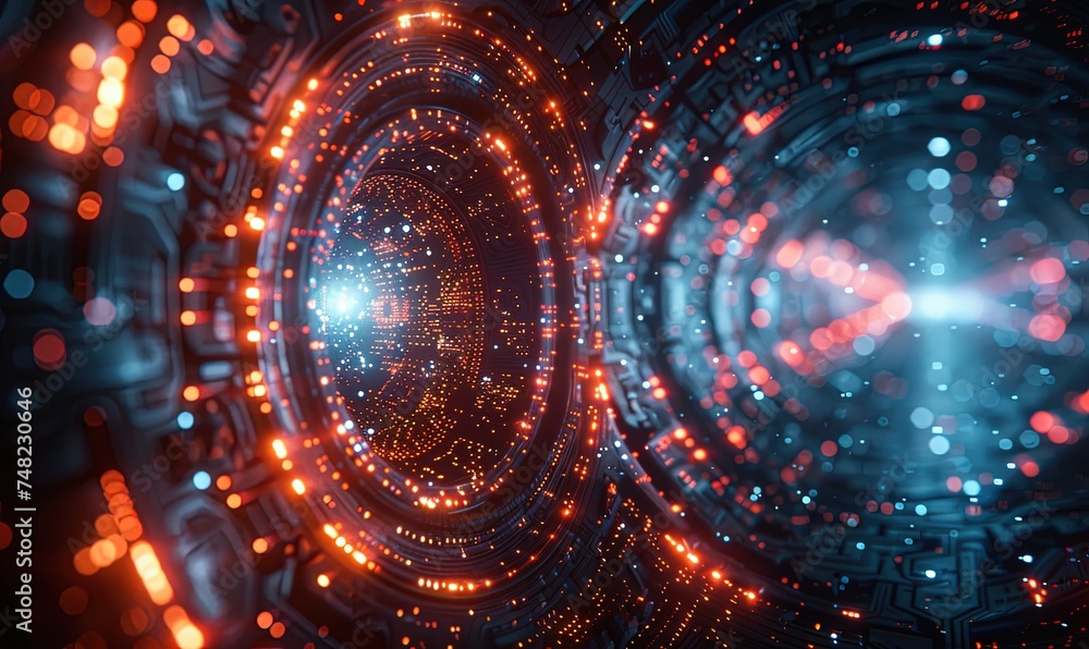 Poster discover the fascinating world of cybersecurity art, merging hacker alerts and digital risks with th