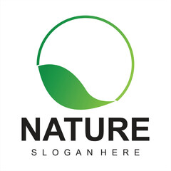 Flat gradient nature concept logotype