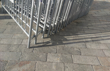 Mobile fences stacked for next mass event