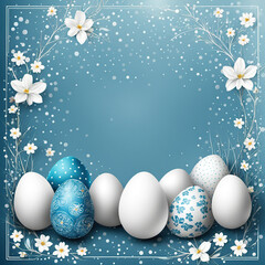 Illustration of Easter, greeting card with place for text.