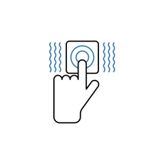 haptic concept line icon. Simple element illustration. haptic concept outline symbol design.