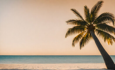 Obraz premium Tranquil Azure Ocean Beach Scene