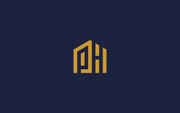 letter ph with house logo icon design vector design template inspiration