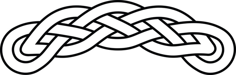 Curved Celtic Knot Border Ornament - obrazy, fototapety, plakaty