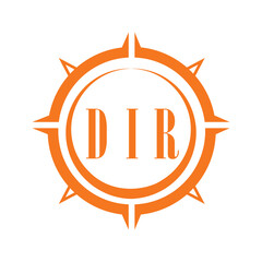 DIR letter design. DIR letter technology logo design on white background. DIR Monogram logo design for entrepreneur and business.
