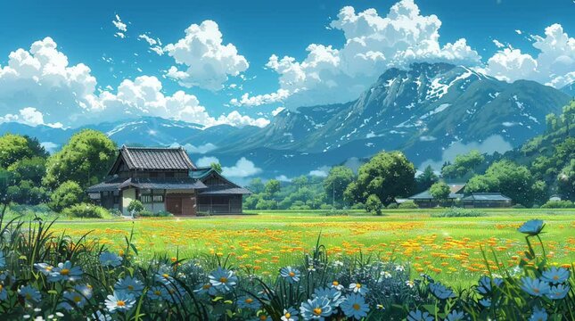 ジブリの世界、日本の田舎の風景、Lo-Fi HipHop