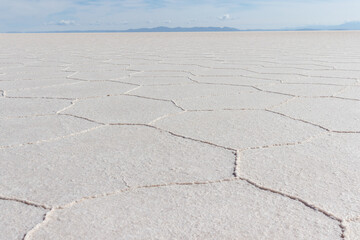 Salt flat of uyuni pattern formed, Bolivia Uyuni