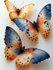 Watercolor Butterflies in Natural Habitat Generative AI