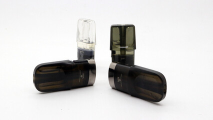 The cartridge part papor or vape is black,