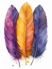 Vibrant Mardi Gras Feathers: A Tribute to French Tradition Generative AI - obrazy, fototapety, plakaty