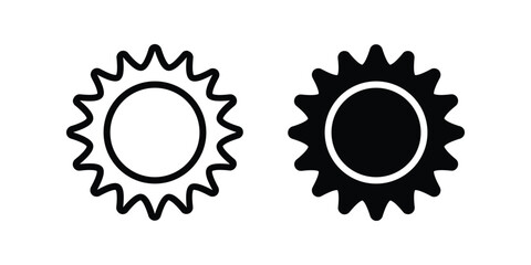 Sun icon. sign for mobile concept and web design. vector illustration