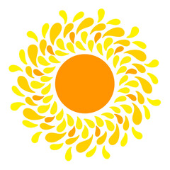 sun icon isolated on transparent background	
