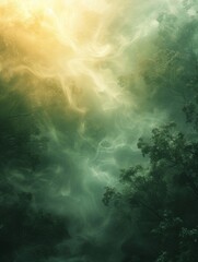 Soft Green Watercolor Abstract for Modern Decor Generative AI