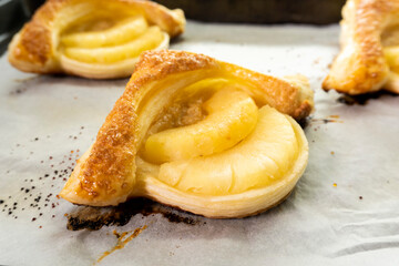 Puff Pastry Pineapple tarts. Pastry. food concept. diet